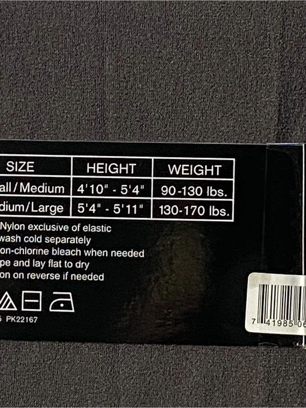 Women's Opaque Tights Size Small Medium 2 Pair Black Gray New NWT 90-130 Lbs